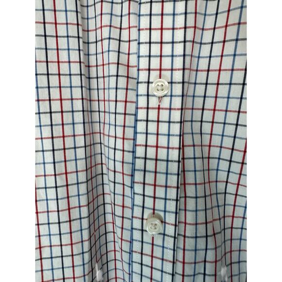 J.Crew Men's White Red Plaid Slim Fit Flex Wrinkle Free Button Down Shirt Size L - Picture 6 of 11
